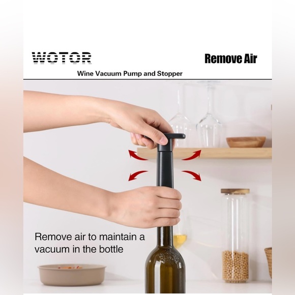 Rotor Vacuum Wine Pump with 4 Stoppers - Picture 5 of 9